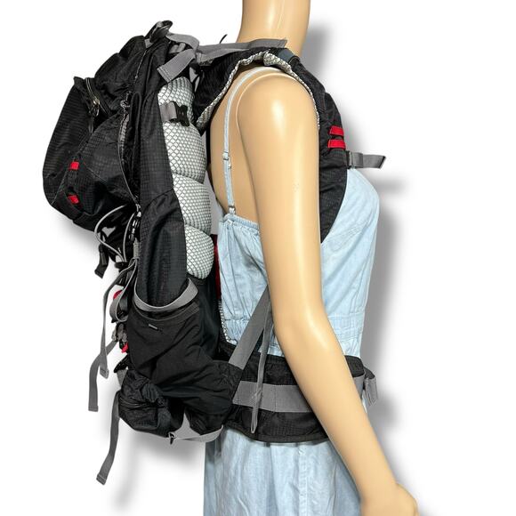 Ozark Trail 45L Montpelier Hiking Travel Backpack Hydration Compatible Black Red - Picture 6 of 12